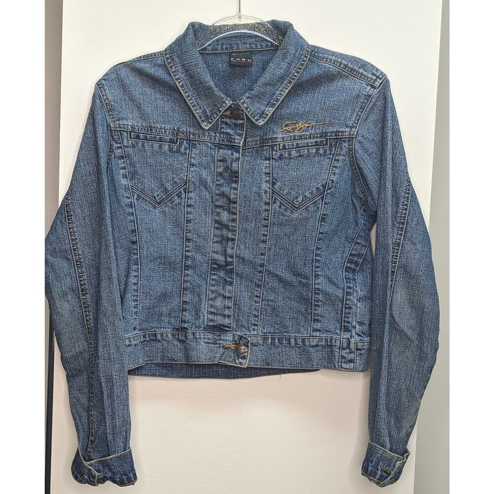 FUBU blue denim  jacket - Large